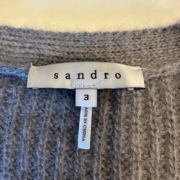 Sandro paris gray cardigan size large - Picture 6 of 9